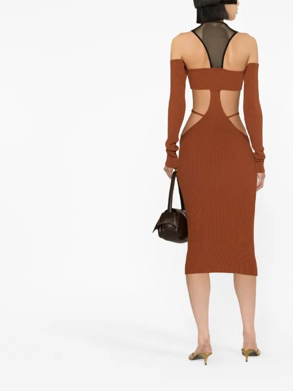nensi dojaka brown dress Nensi Dojaka Maddie Dress