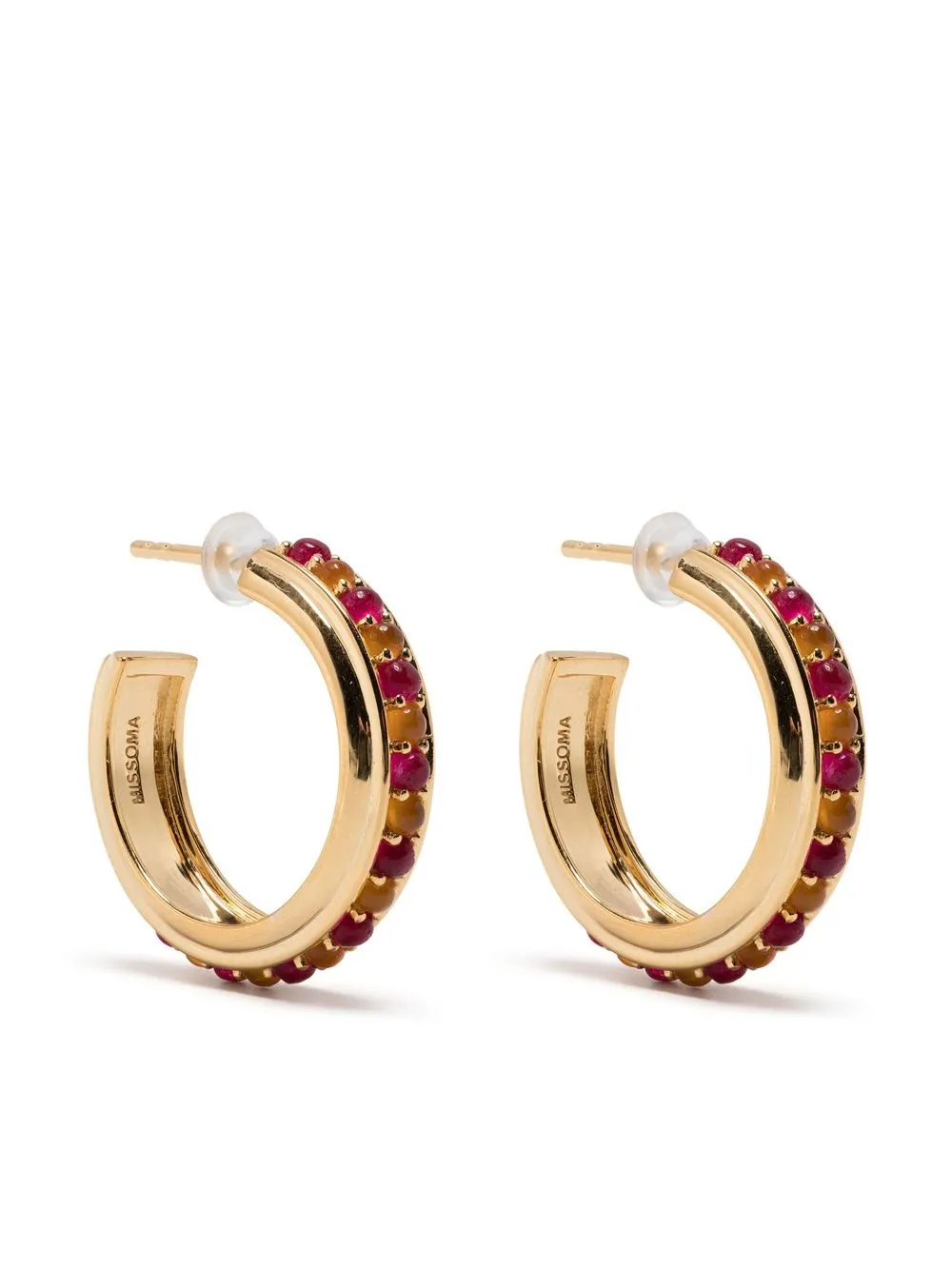 

Missoma two-tone huggie hoops - Gold