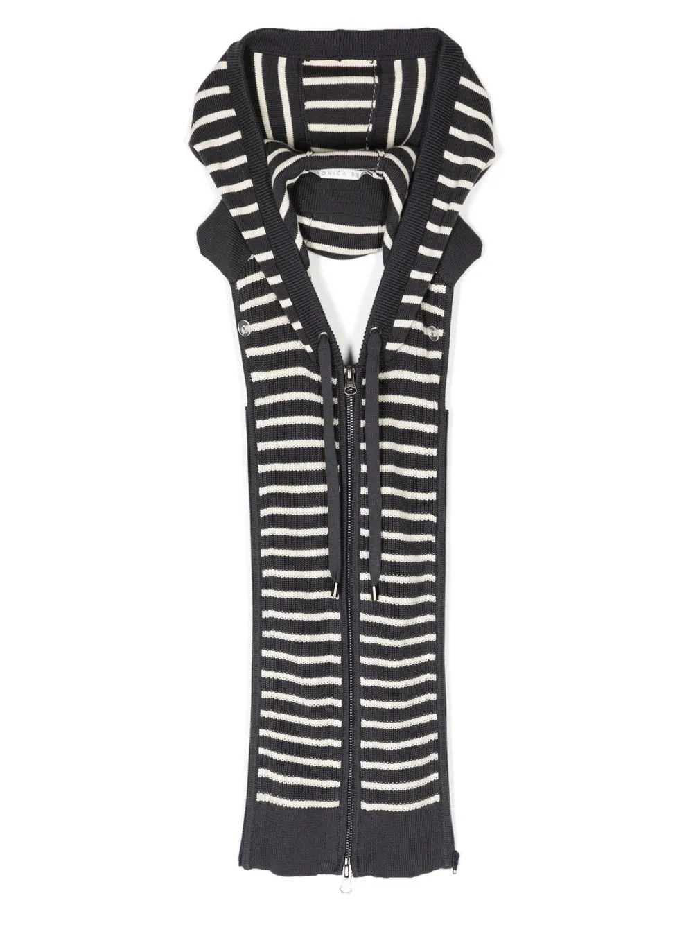 

Veronica Beard stripe-print shawl hoodie - Blue