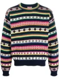 Kenzo striped wool-cotton blend jumper - Blue