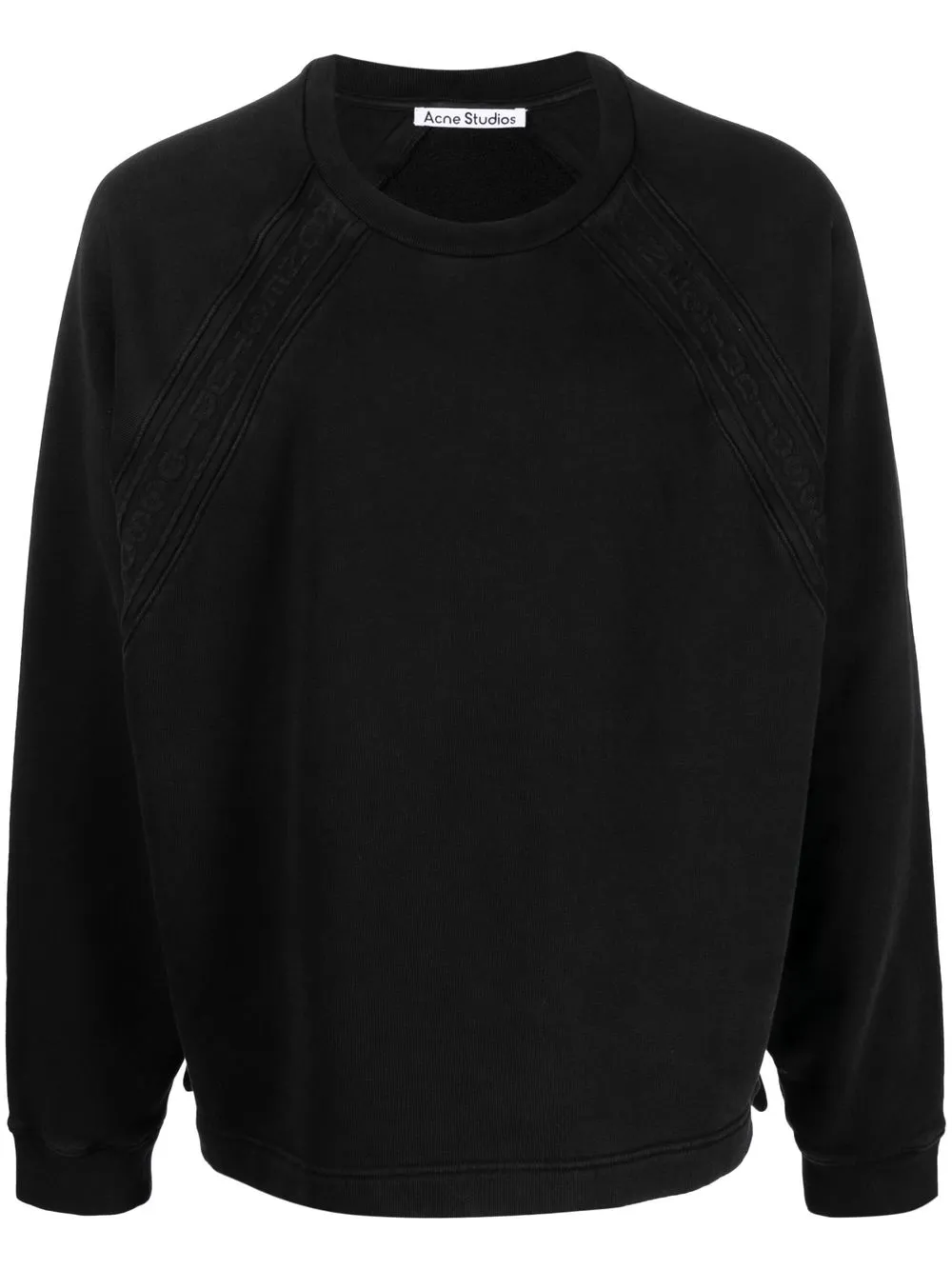

Acne Studios sudadera con logo en jacquard - Negro
