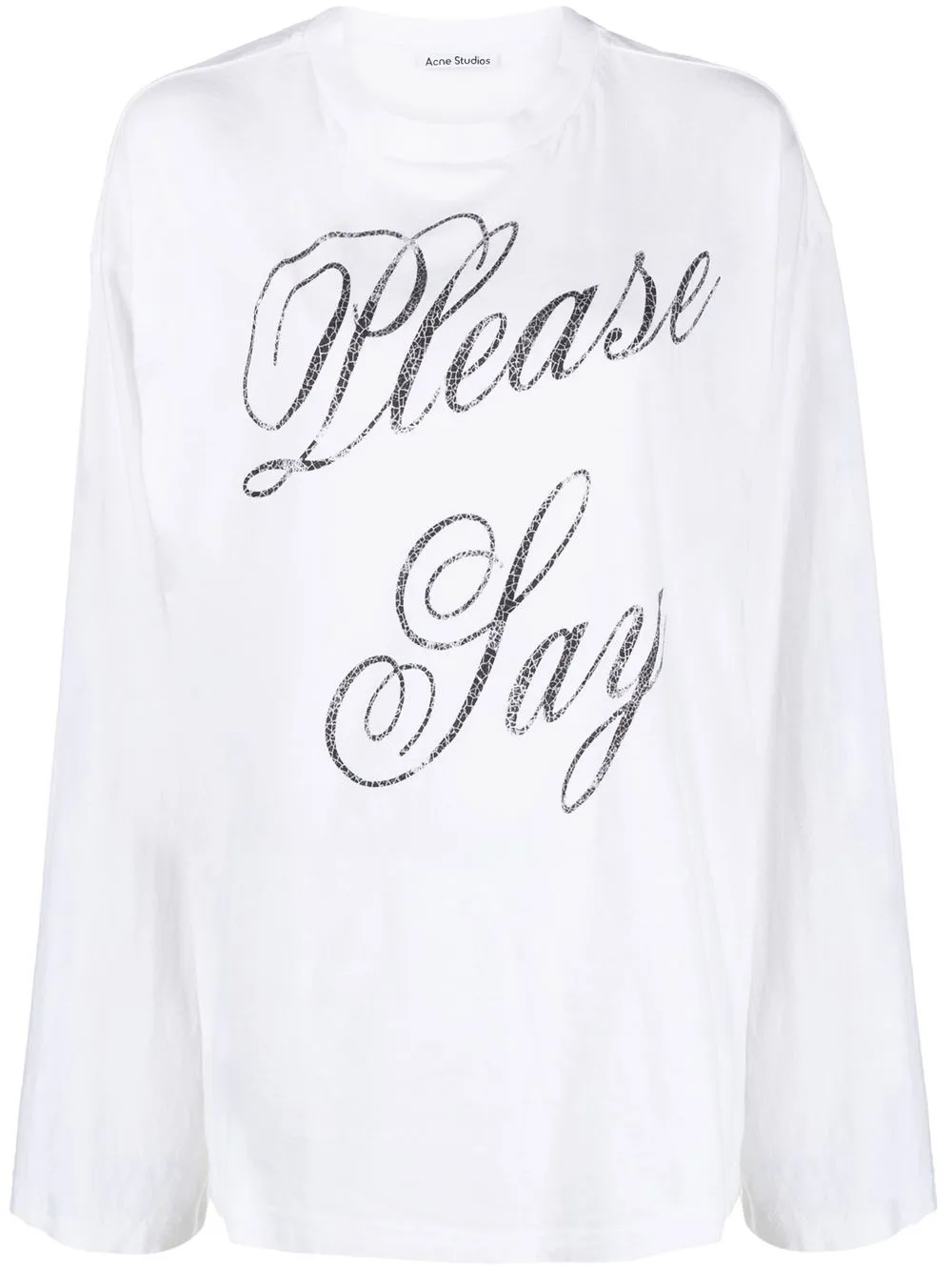 

Acne Studios playera 'Please Say Yes' - Blanco