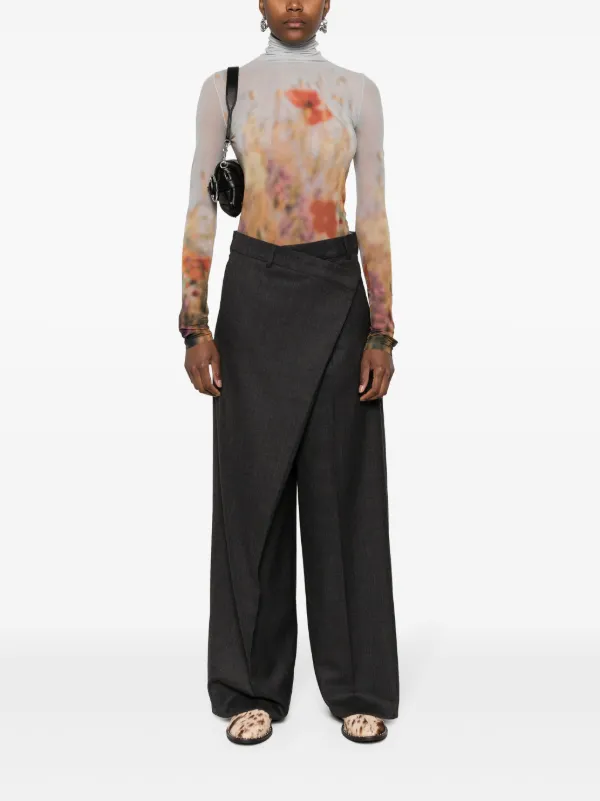 Acne Studios Asymmetric straight-leg Trousers - Farfetch