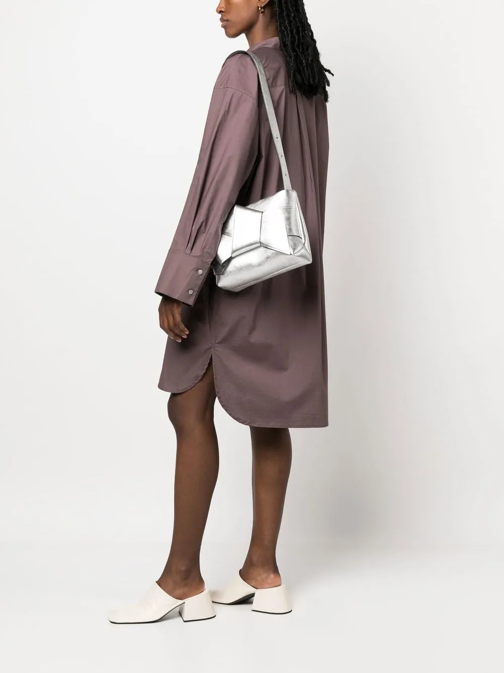 Acne Studios Schoudertas met geknoopt detail - Zilver
