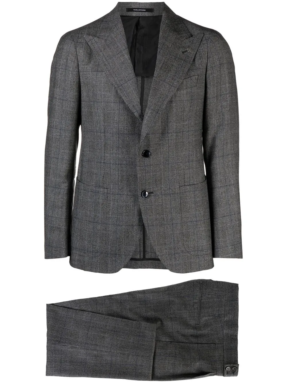

Tagliatore checked single-breasted suit - Black