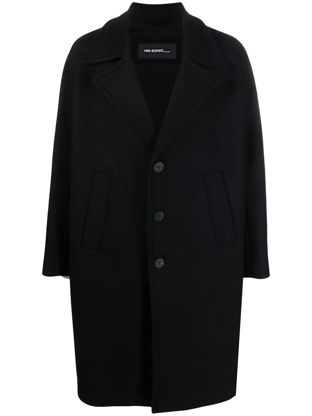 

Neil Barrett single-breasted wool-blend coat - Black