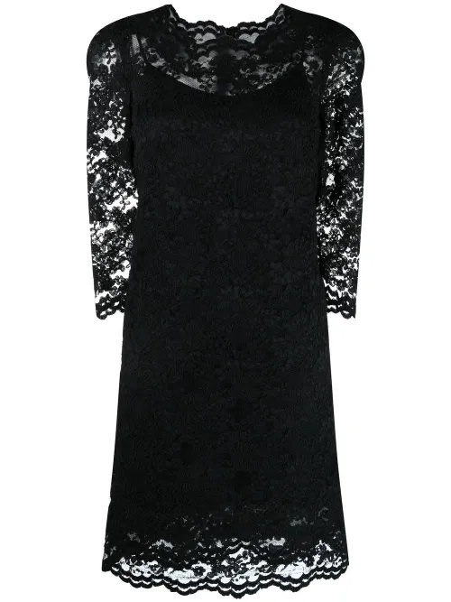 Robe mi-longue en dentelle - Ermanno Scervino - Modalova