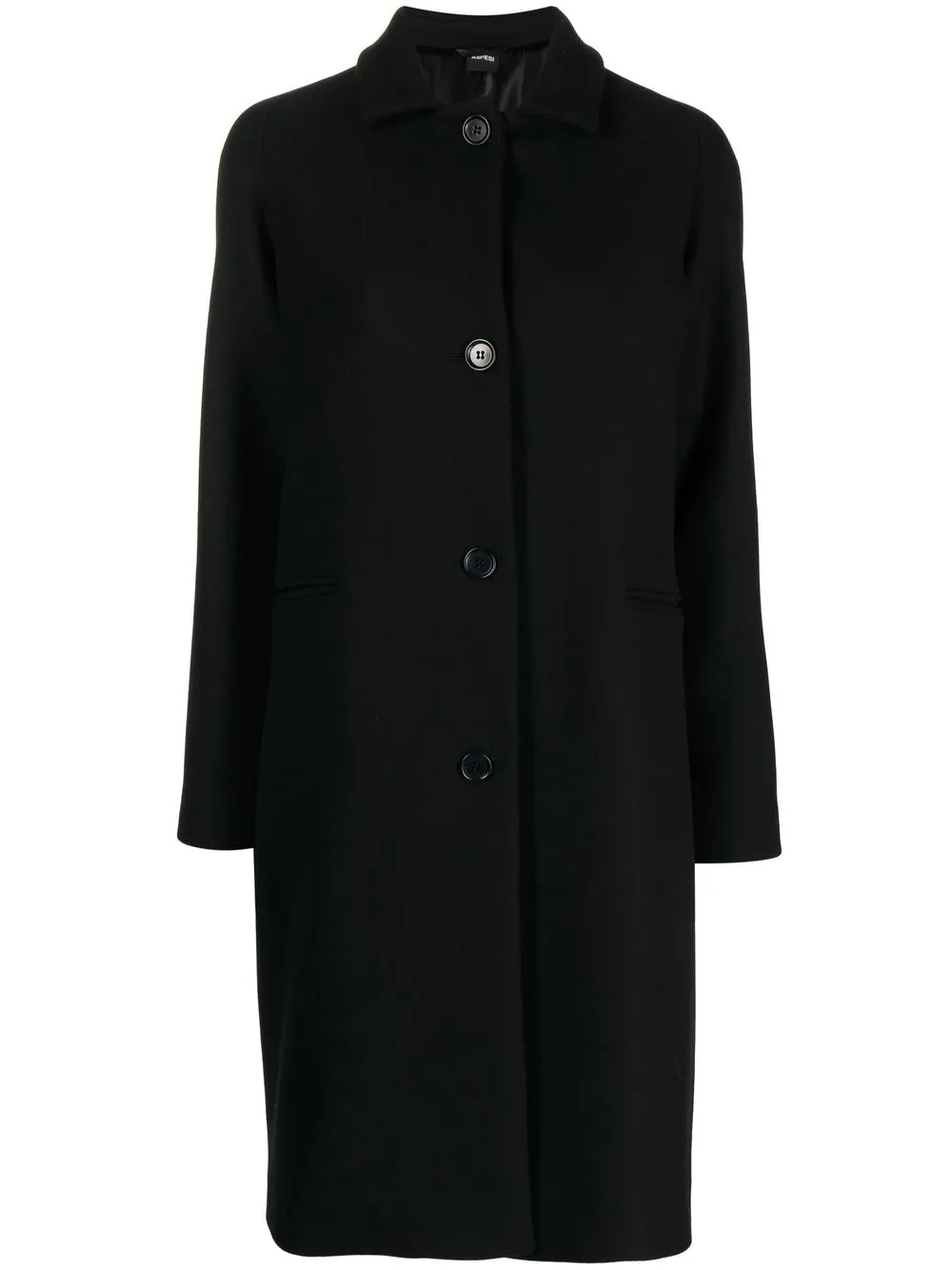 

ASPESI single-breasted button-fastening coat - Black