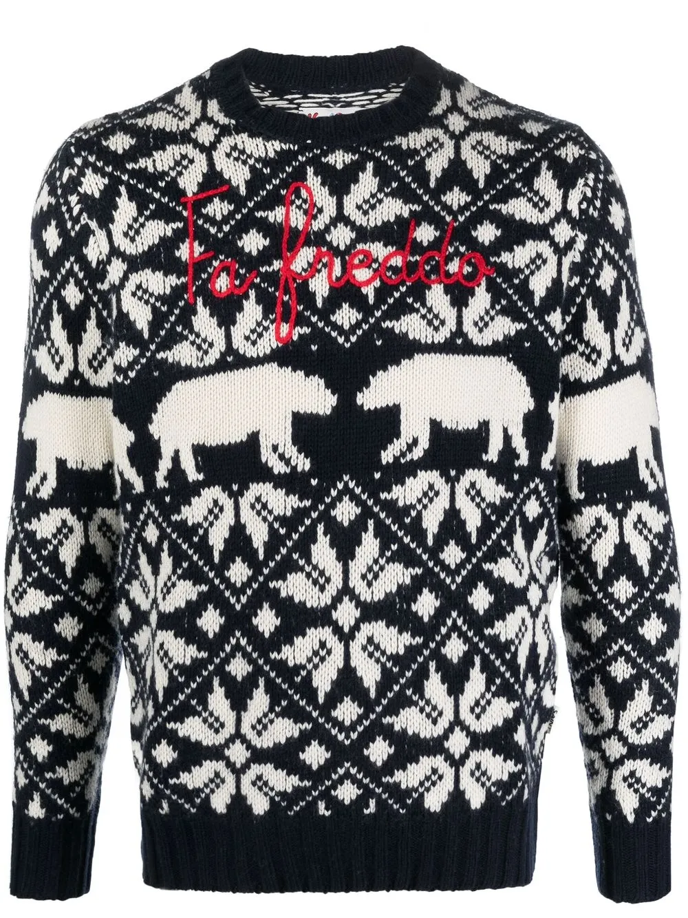 

MC2 Saint Barth Fa Freddo intarsia-knit jumper - Blue