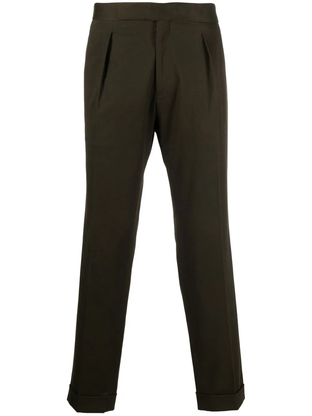 

Briglia 1949 turn-up hem tailored trousers - Green