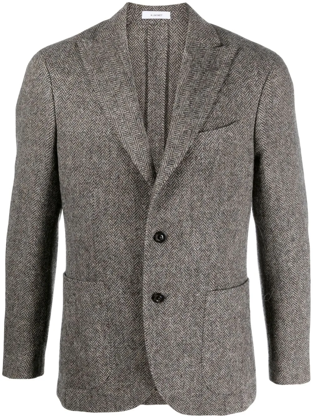 

Boglioli herringbone single-breasted blazer - Brown