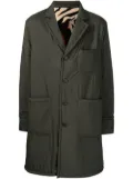 4SDESIGNS patch-pockets single-breasted coat - Green