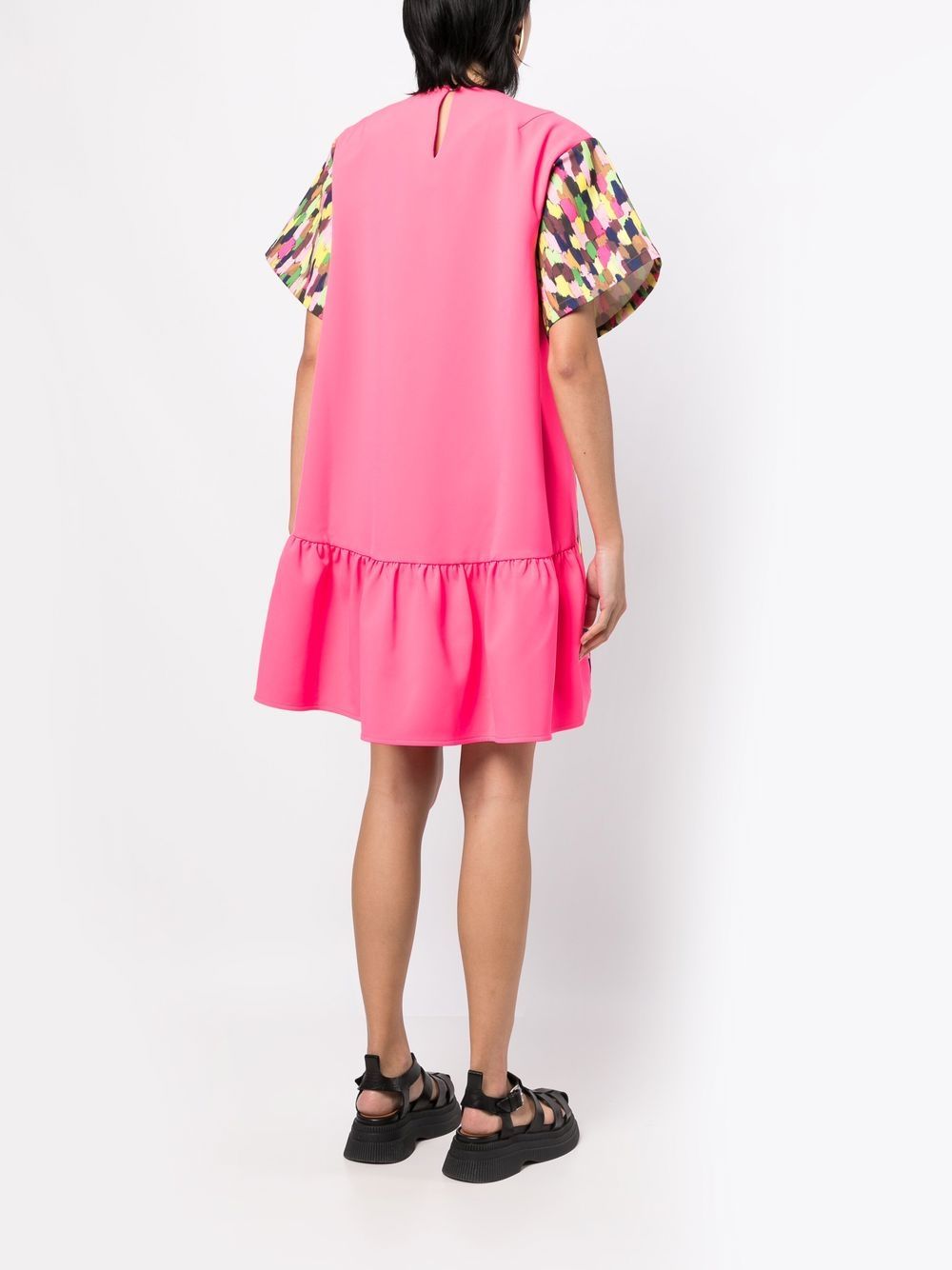 Shop Brøgger Lily Printed Panelled Dress In Multicolour