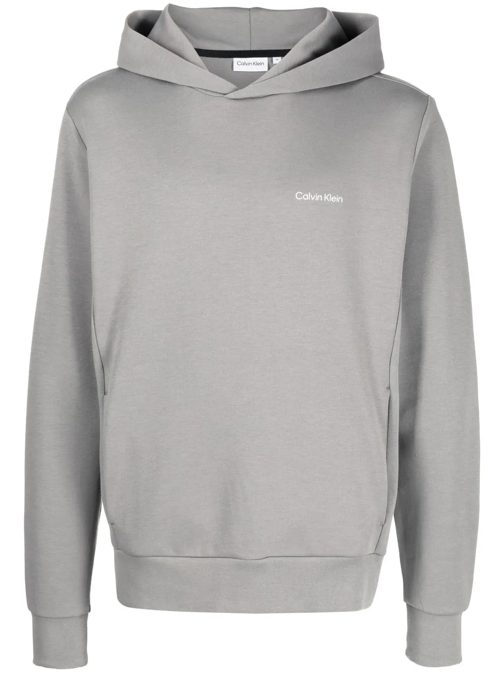 

Calvin Klein micro text logo hoodie - Grey