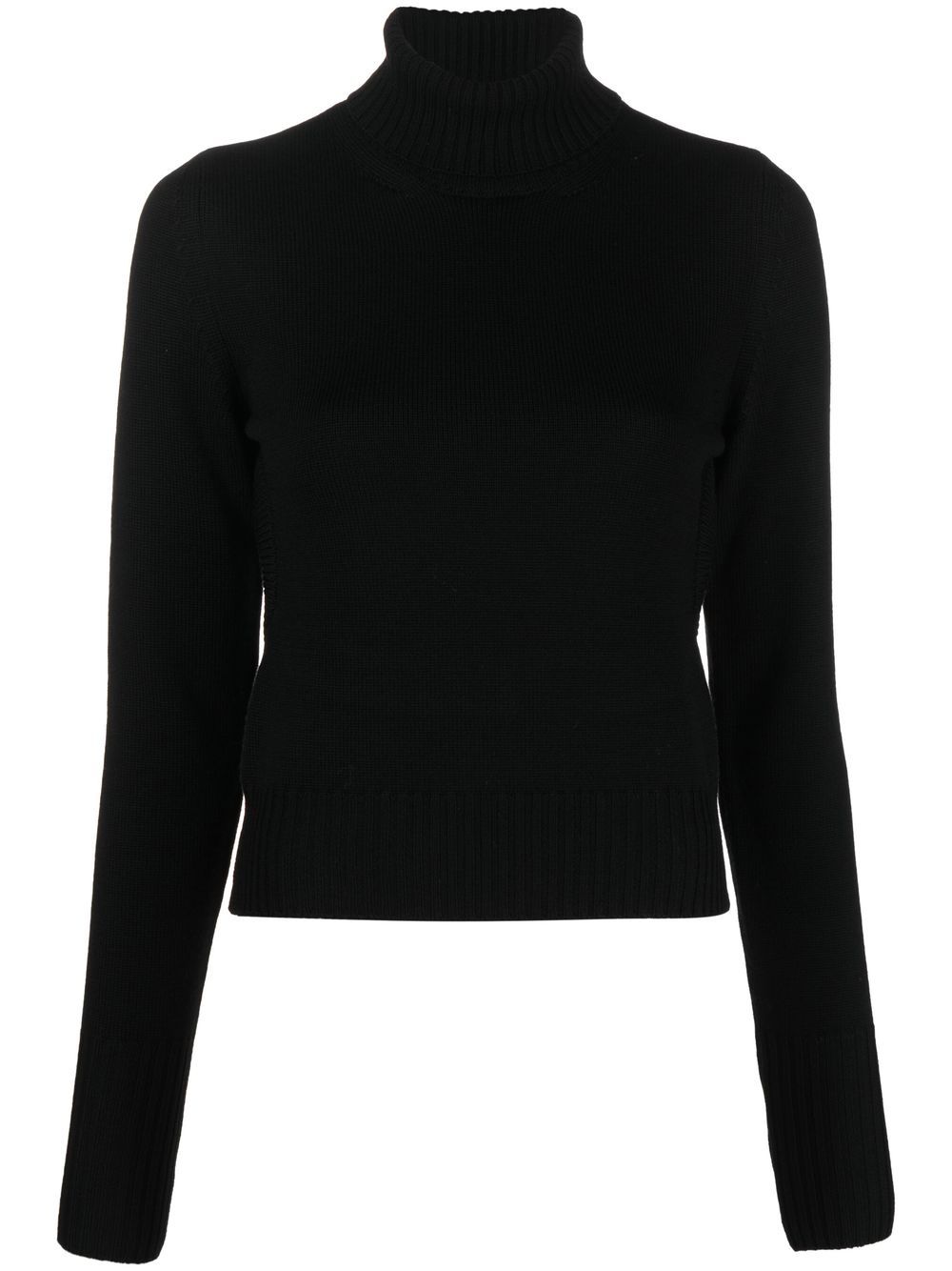 open-back roll-neck top