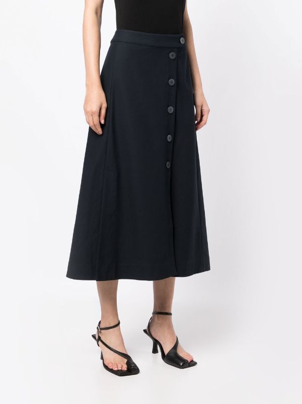 Lee Mathews Button Fastening Midi Skirt - Farfetch