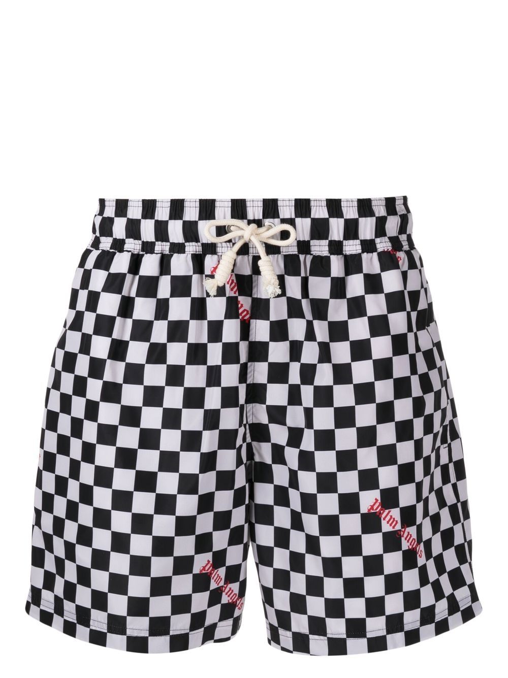 PALM ANGELS DAMIER-PRINT SWIM SHORTS