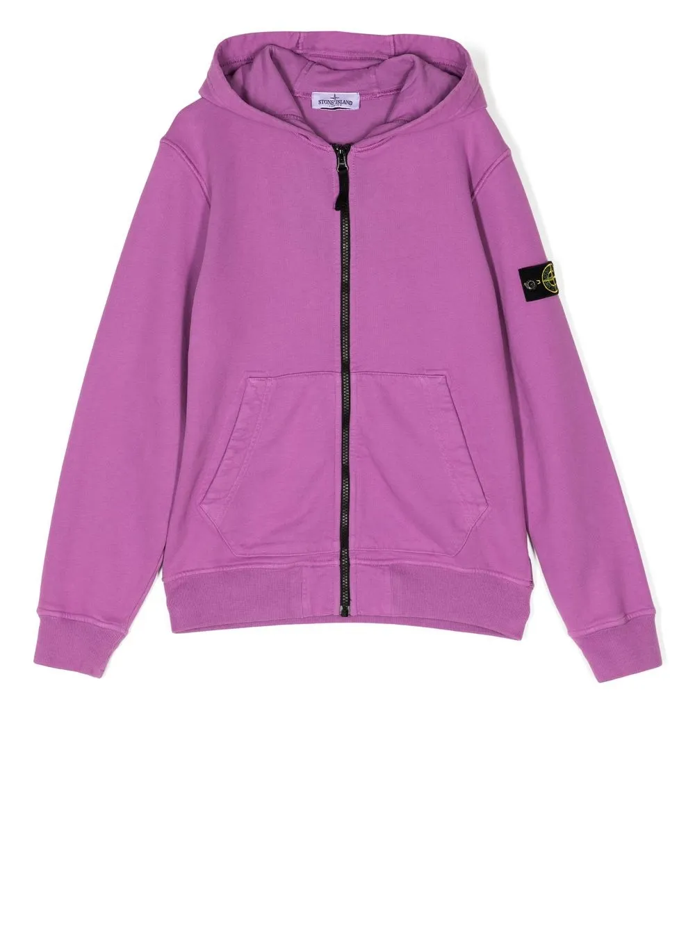 

STAND STUDIO Kids hoodie con cierre y parche del logo - Morado