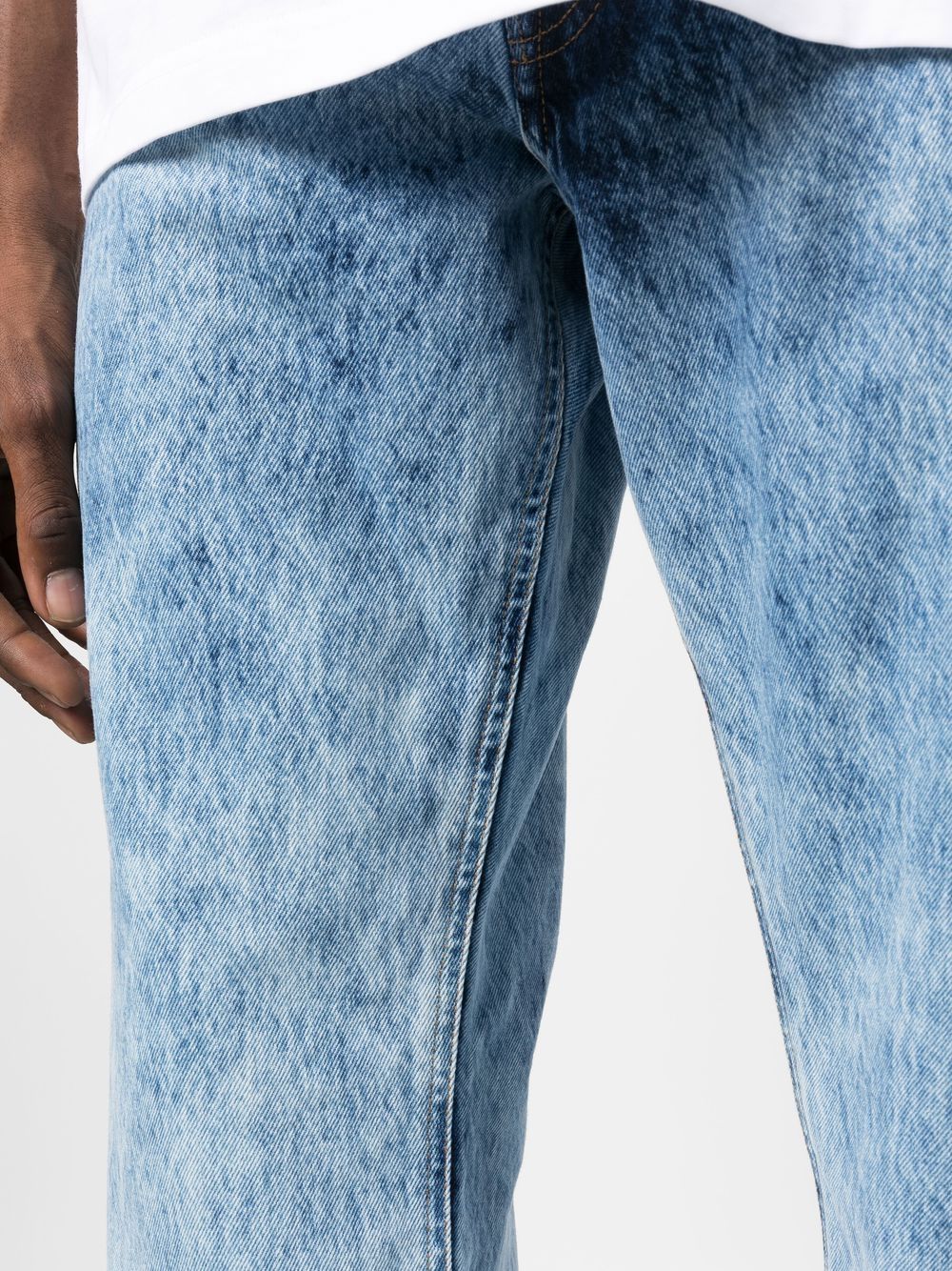 Shop Vtmnts Acid-wash Denim Jeans In Blue