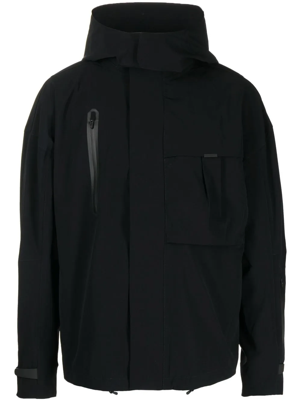 

Represent multi-pocket zip hooded jacket - Black