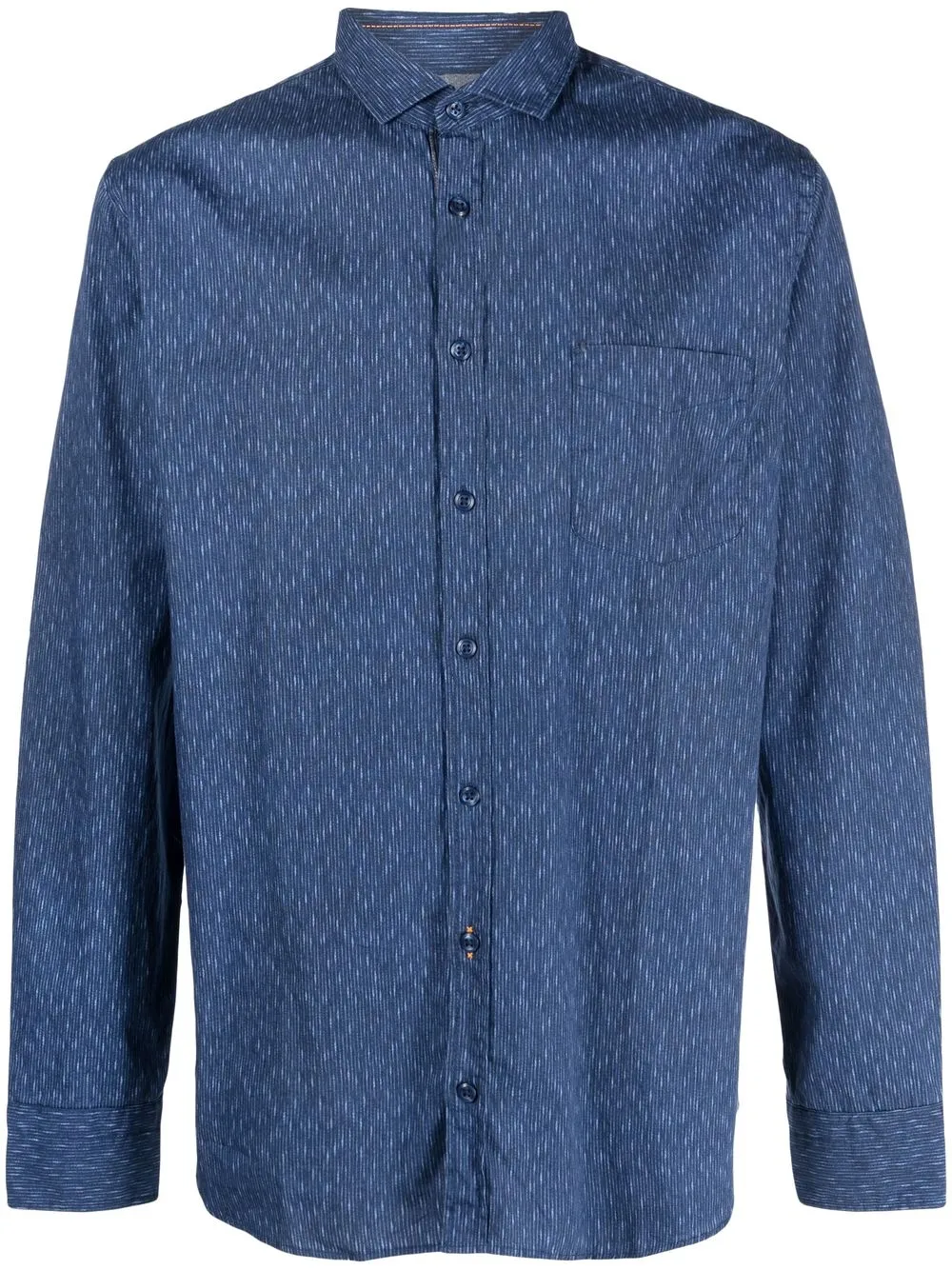 

BOSS graphic print long-sleeve shirt - Blue