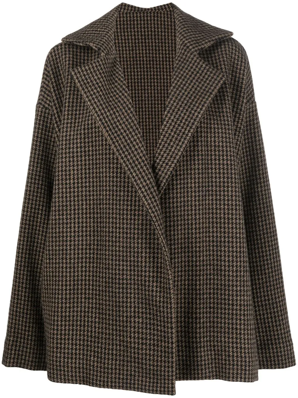 

Daniela Gregis houndstooth collared jacket - Brown
