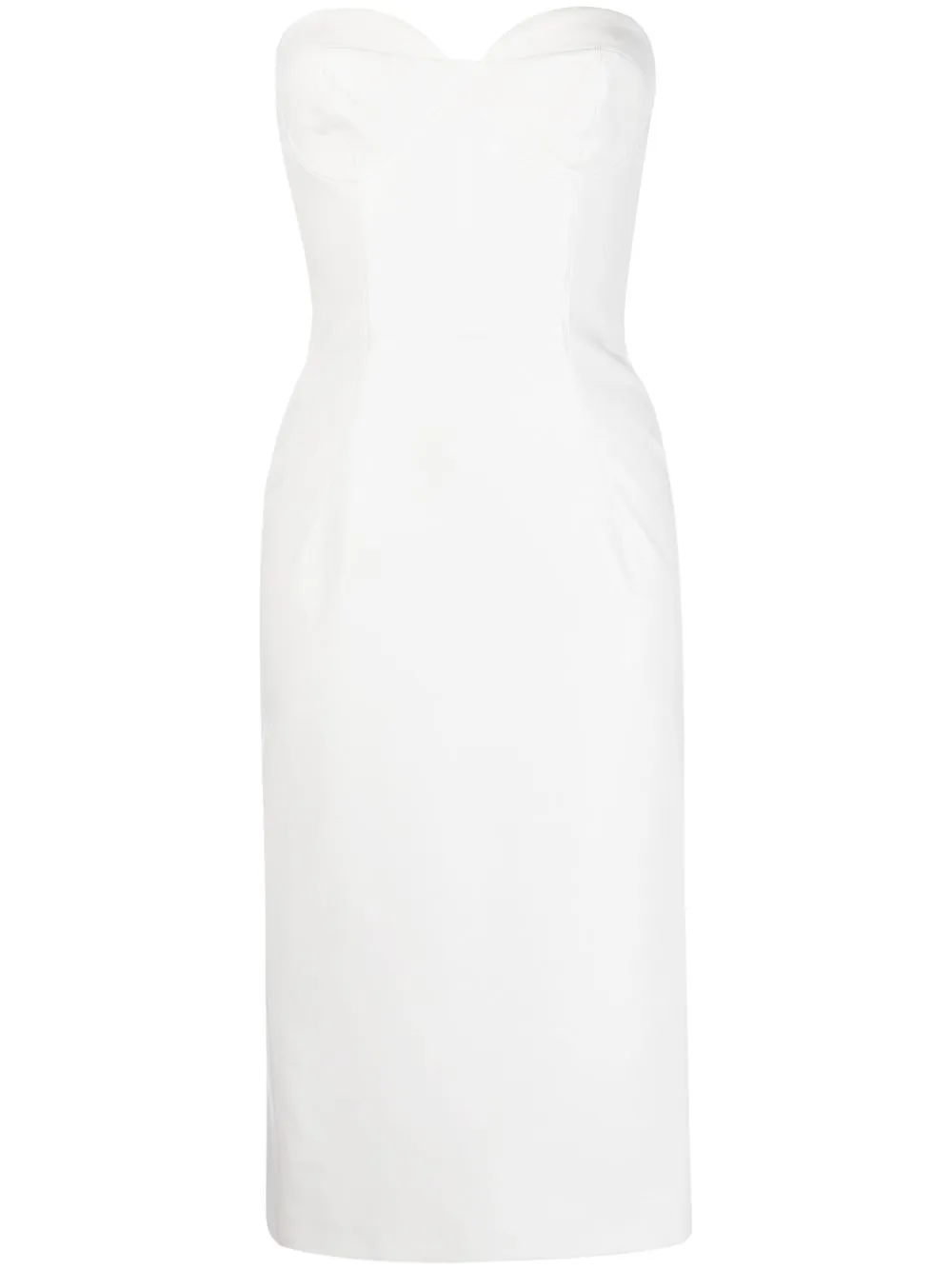 

Ermanno Scervino faux-leather midi dress - White