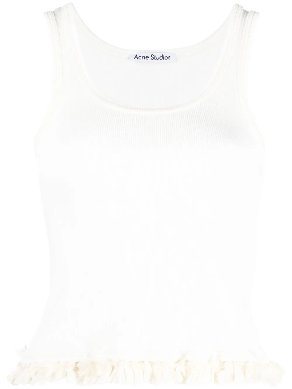 

Acne Studios ruffled-trim tank top - White