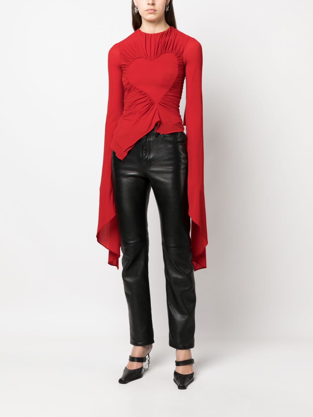 Acne Studios Cropped blouse - Rood