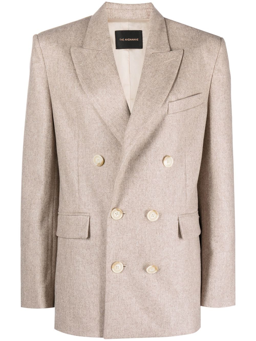 THE ANDAMANE double-breasted blazer - Neutrals