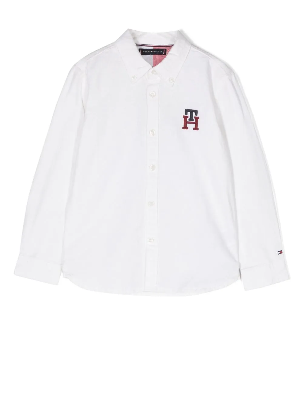 

Tommy Hilfiger Junior logo embroidery cotton shirt - White