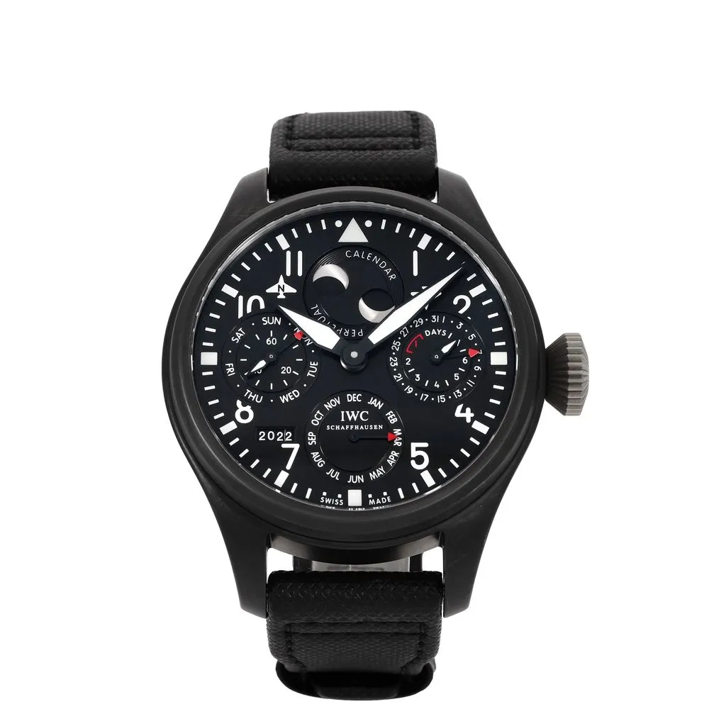 

IWC Schaffhausen 2015 pre-owned Big Pilot Top Gun 46mm - Black