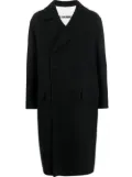 Jil Sander double-breasted virgin wool coat - Black