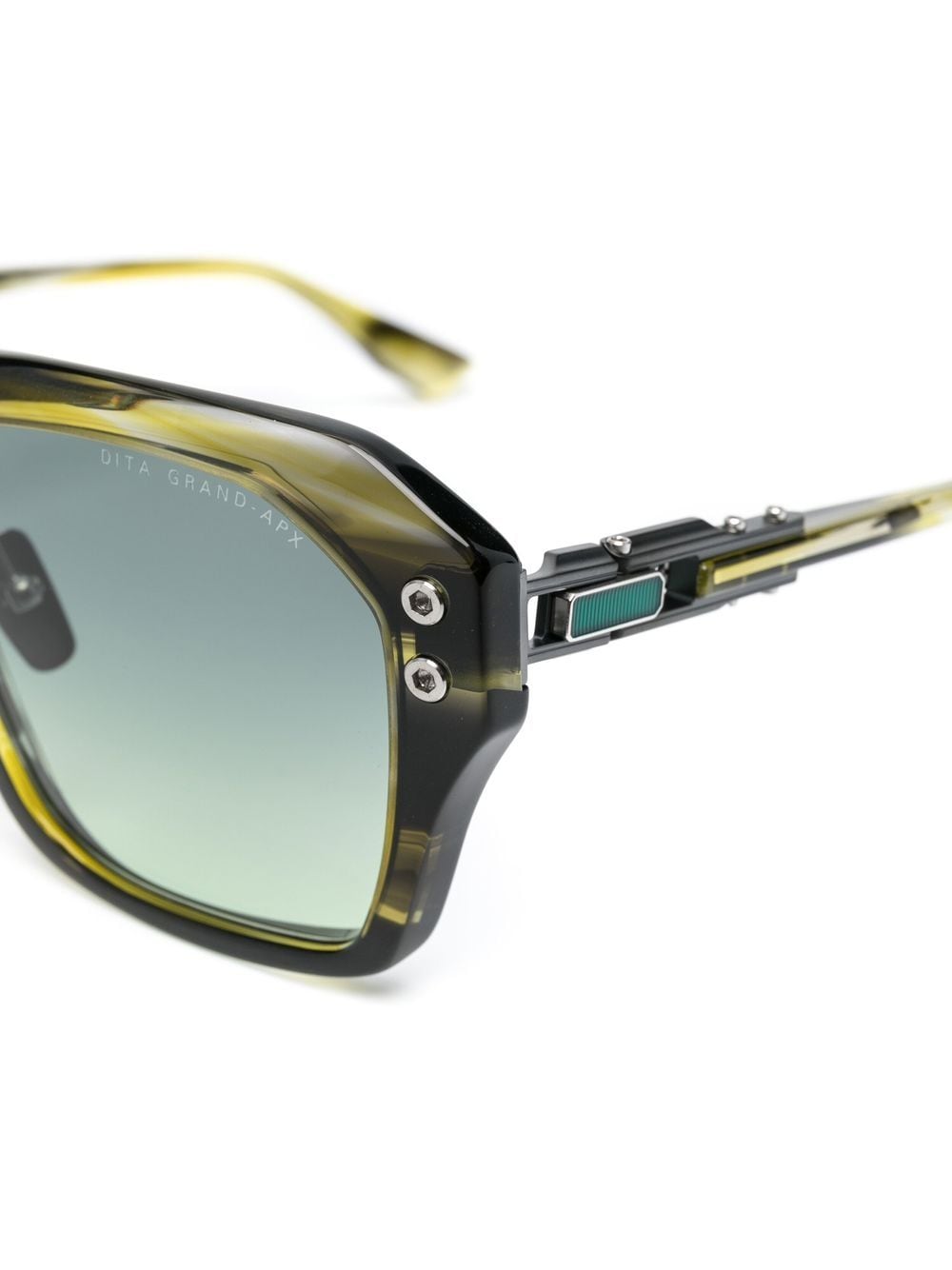 Shop Dita Eyewear Grand-apx Square Sunglasses In Green