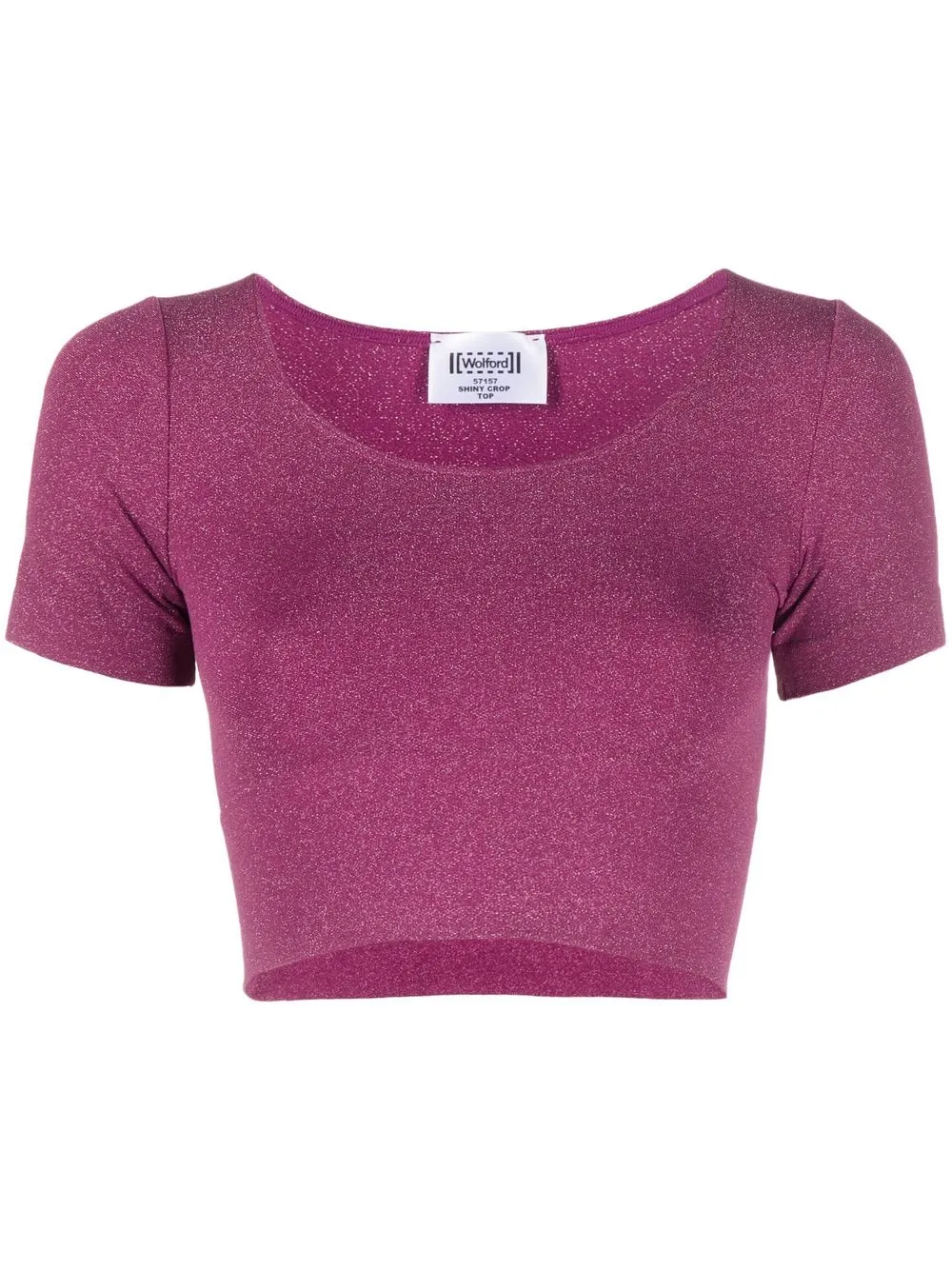 

Wolford metallic cropped T-shirt - Pink