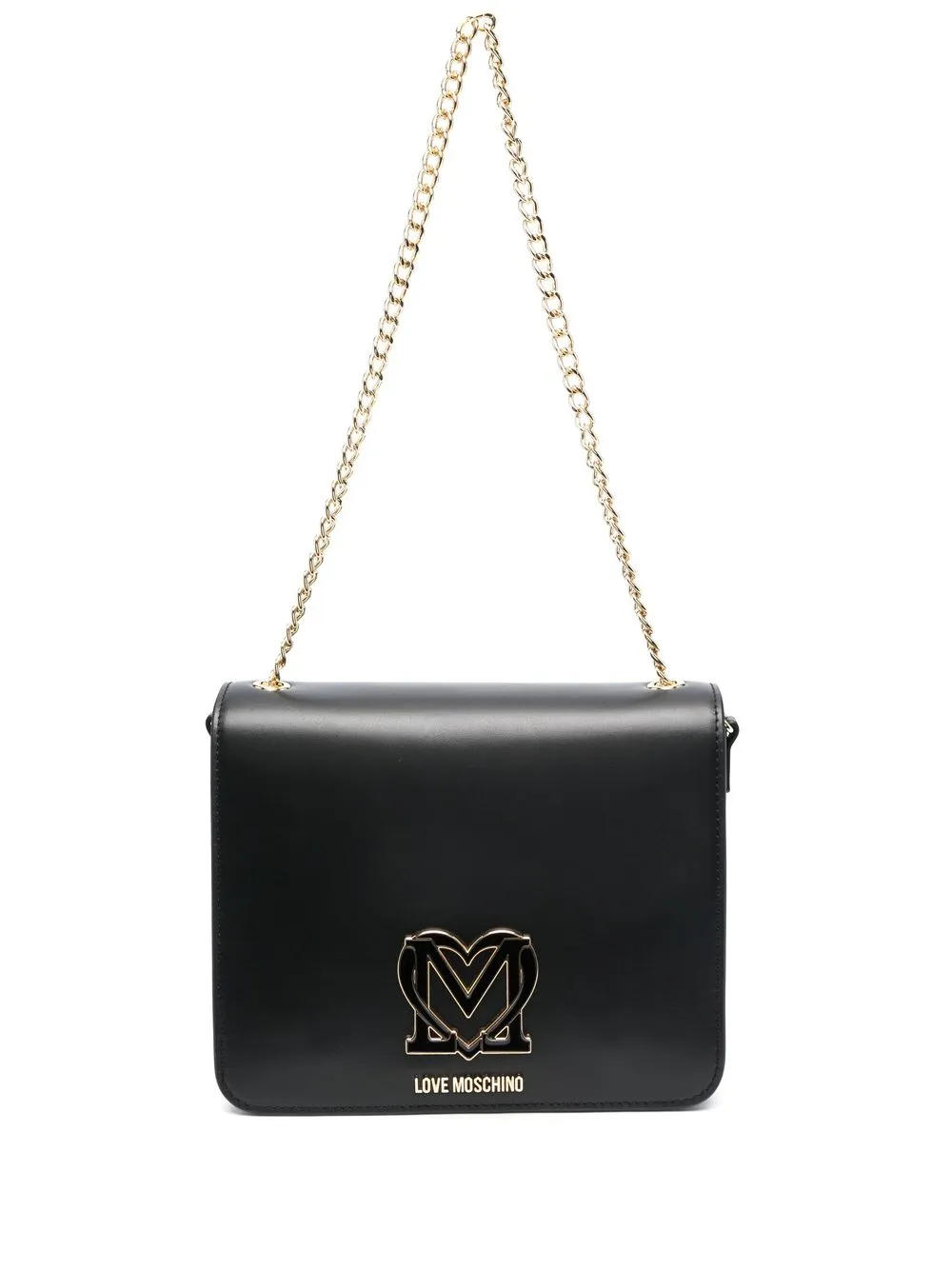 

Love Moschino bolsa de hombro con placa del logo - Negro