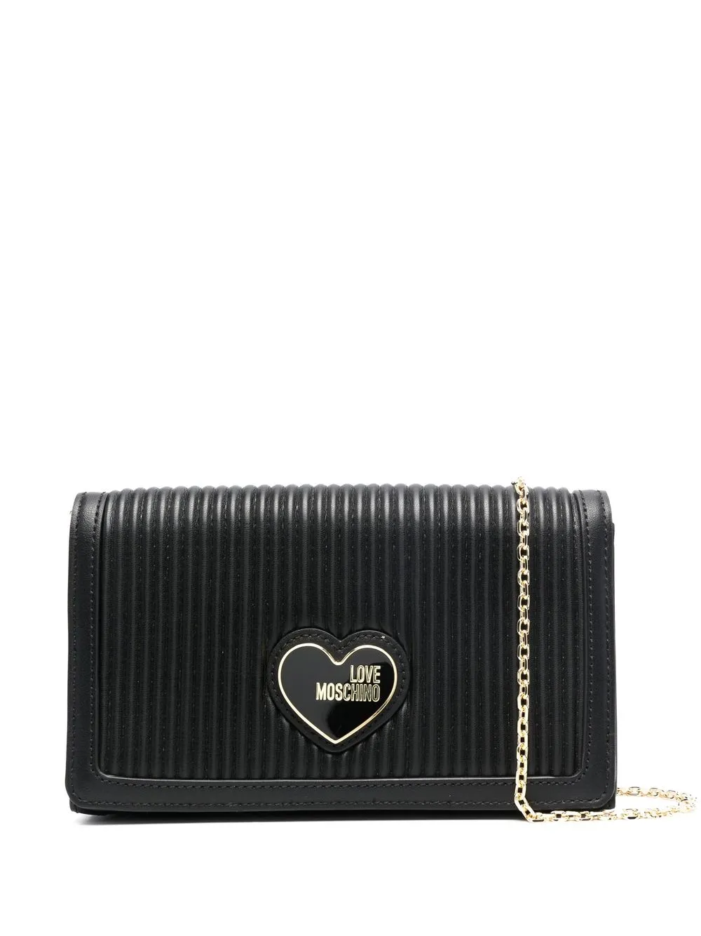 

Love Moschino logo-patch satchel bag - Black