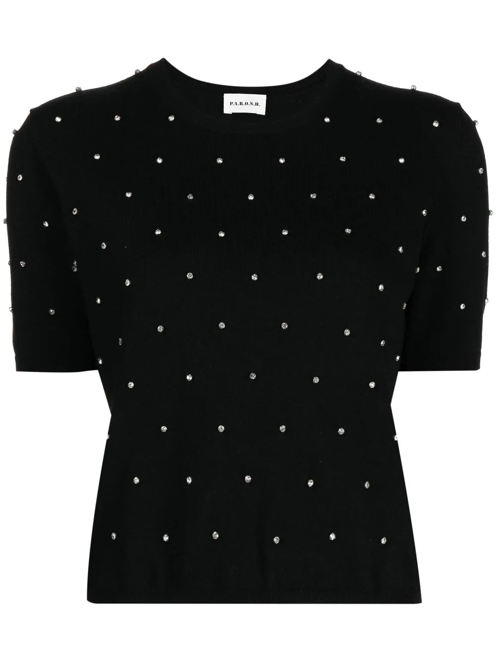 

P.A.R.O.S.H. playera con detalles de cristal - Negro