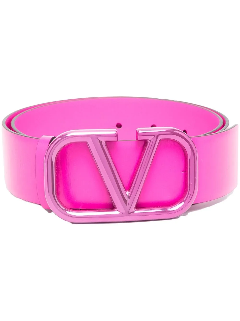 

Valentino Garavani VLogo Signature leather belt - Pink