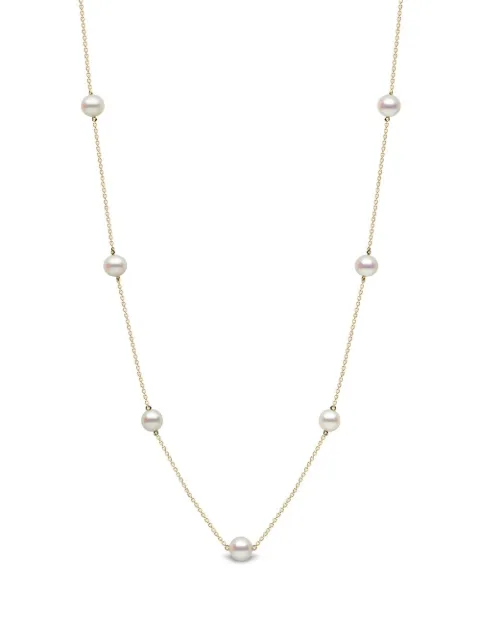 Yoko London 18kt yellow gold Classic pearl necklace