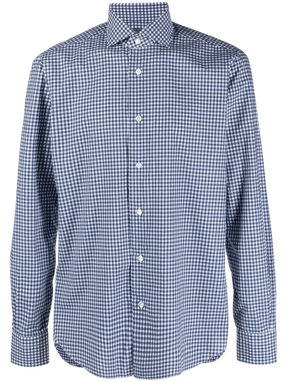 

Barba checked button-up shirt - Blue