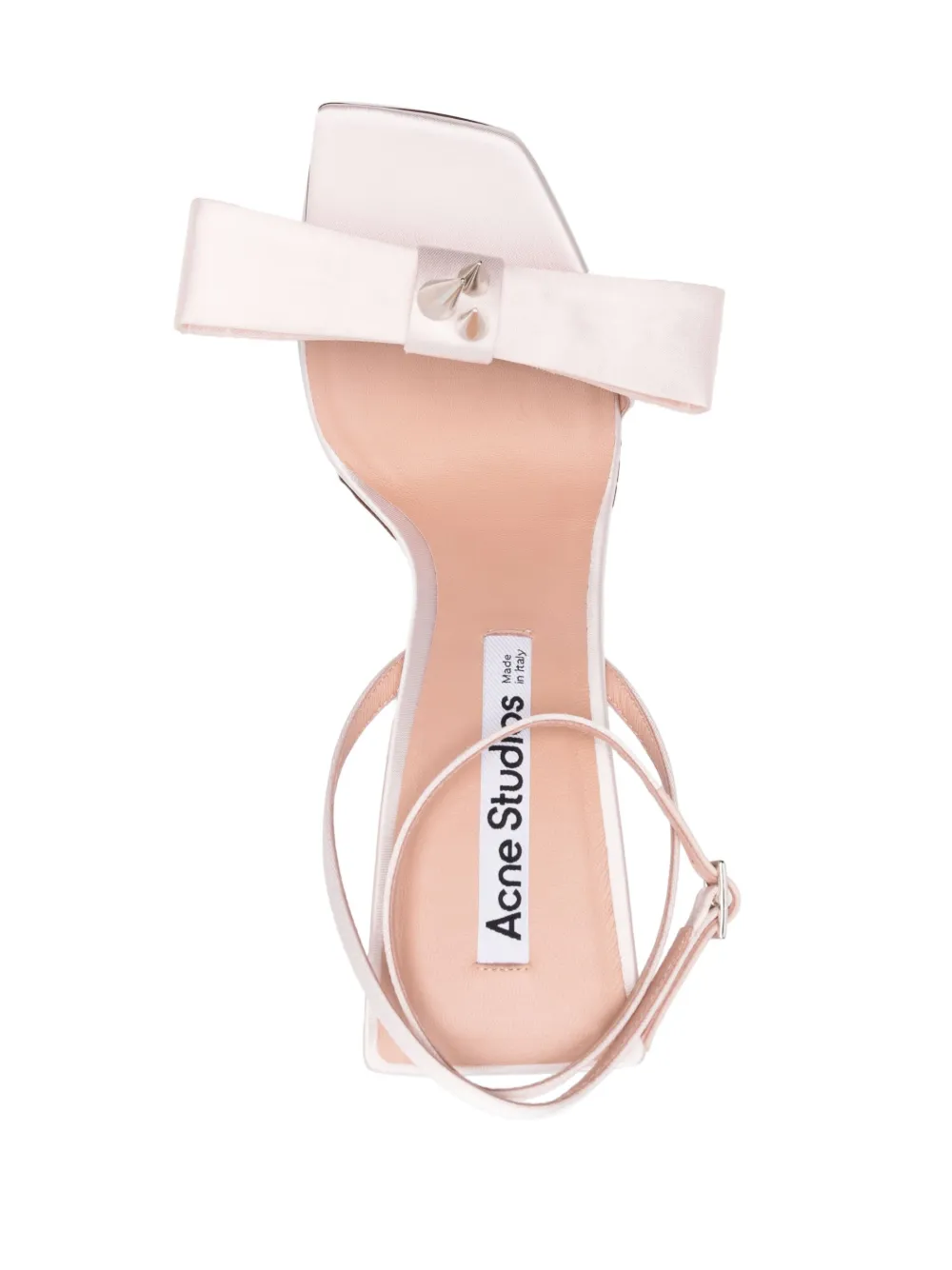 Shop Acne Studios Studded Bow-embellished Sandals In Pink