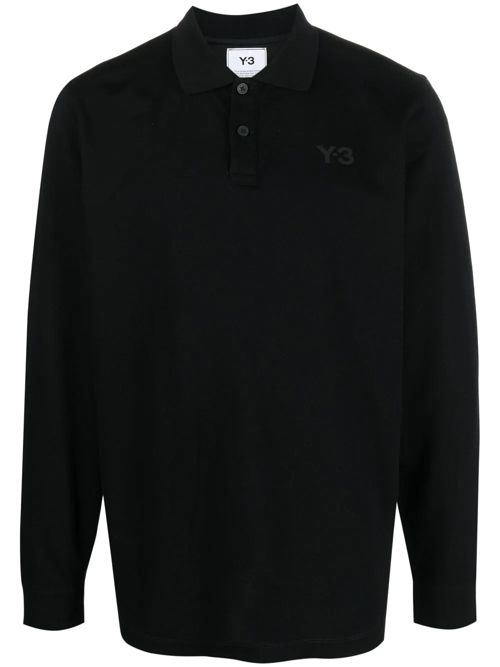 

Y-3 logo-print polo shirt - Black