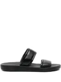 Ancient Greek Sandals Enias leather slides - Black