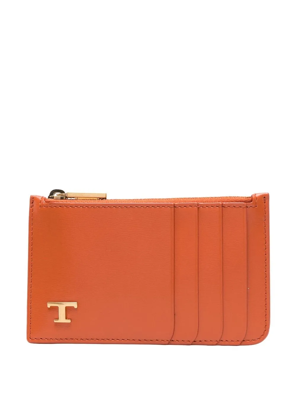 

Tod's logo-plaque cardholder - Orange