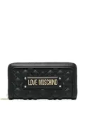 Love Moschino quilted logo-plaque purse - Black