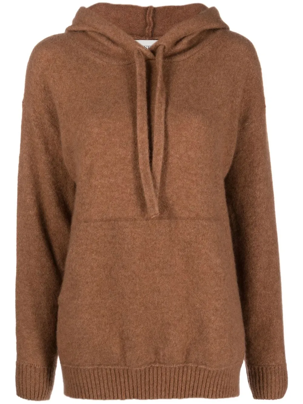 

Laneus knitted drawstring hoodie - Brown