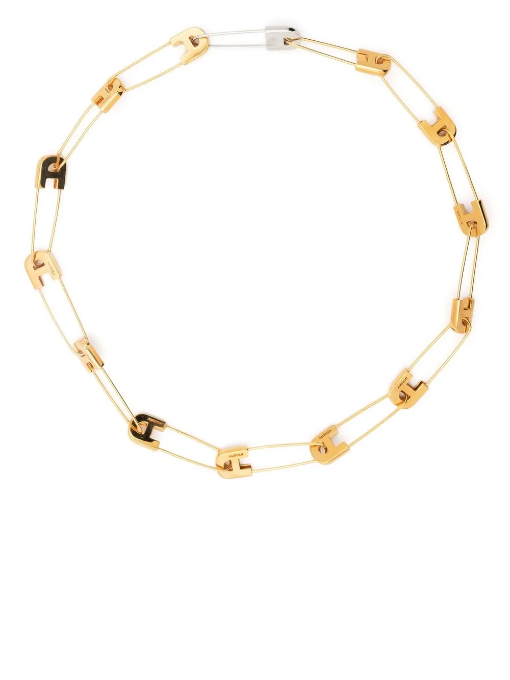 

AMBUSH collar con detalle de imperdible - Dorado