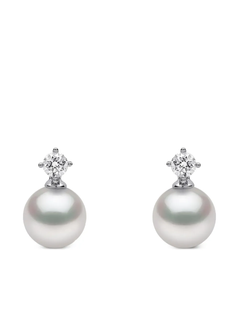 Yoko London aretes Classic Akoya en oro blanco de 18kt con perlas y diamantes | plateado | Image 1
