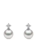 Yoko London 18kt white gold Classic Akoya pearl and diamond earrings - Silver